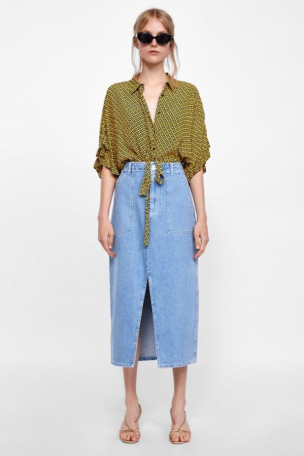 Falda denim venice blue, 29,95 euros.