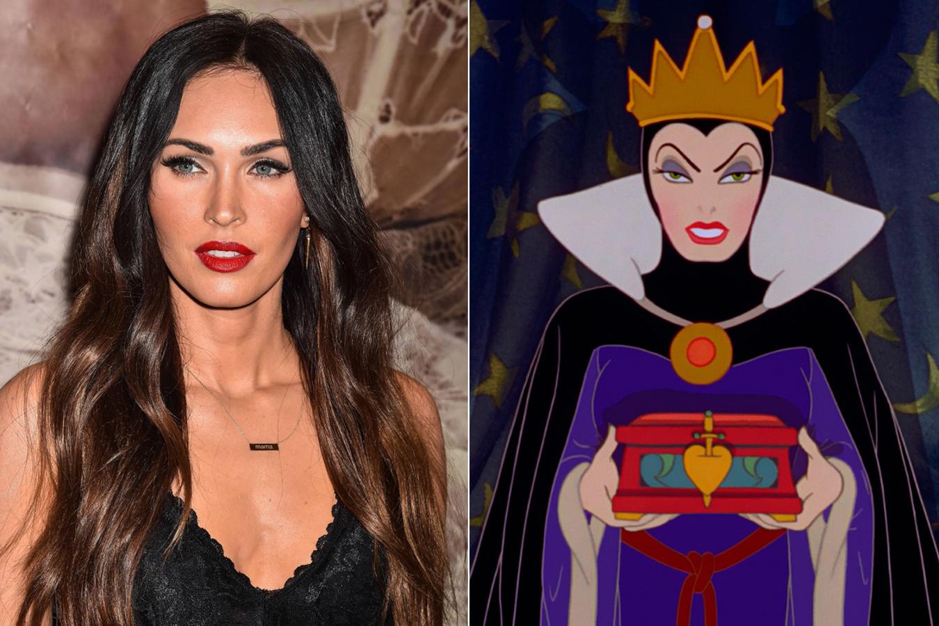 Pueden ser sus ojos verdes, su blanca dentadura o su tez blanca, pero Megan Fox parece la versión real de la madrastra de 'Blancanieves'. También ayuda la forma de sus cejas, que le dan un aspecto 'malvado' a su rostro. Aunque a la actriz también la han comparado con Esmeralda, protagonista de 'El jorobado de Notre Dame'.