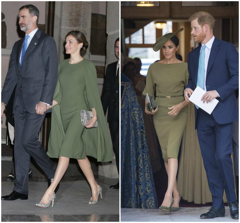 Nada puede hacer Meghan Markle,  a pesar de que su impecable look de Ralph Lauren , contra  el vestido misterioso de Letizia , sin duda, uno de los mejores looks de nuestra Reina.