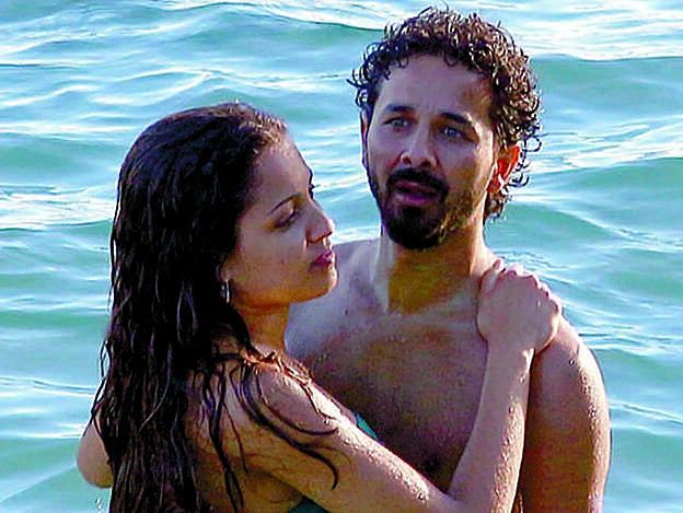 Hiba Abouk y Nani Cortés disfrutando de su romance en 2014.