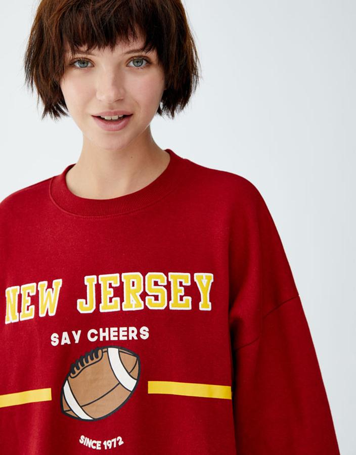 Sudadera college new jersey, 19,99 euros.