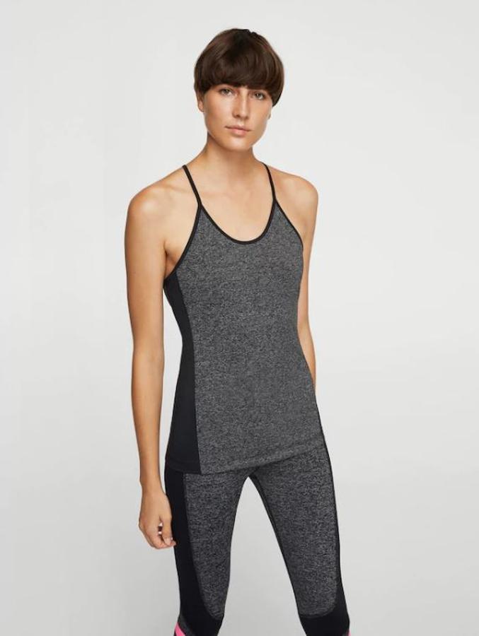 Mango  ha confirmado que el fitness también es una de sus líneas básicas. Con buenos precios (ahora mismo low cost gracias a las rebajas) la marca nos propone looks modernos y chics, perfectos para la vuelta al gimnasio.