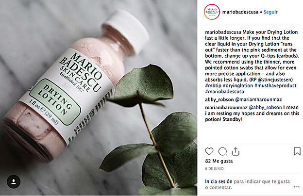 Drying Lotion, de Mario Badescu, es el producto low cost preferido de las famosas para acabar con el acné.