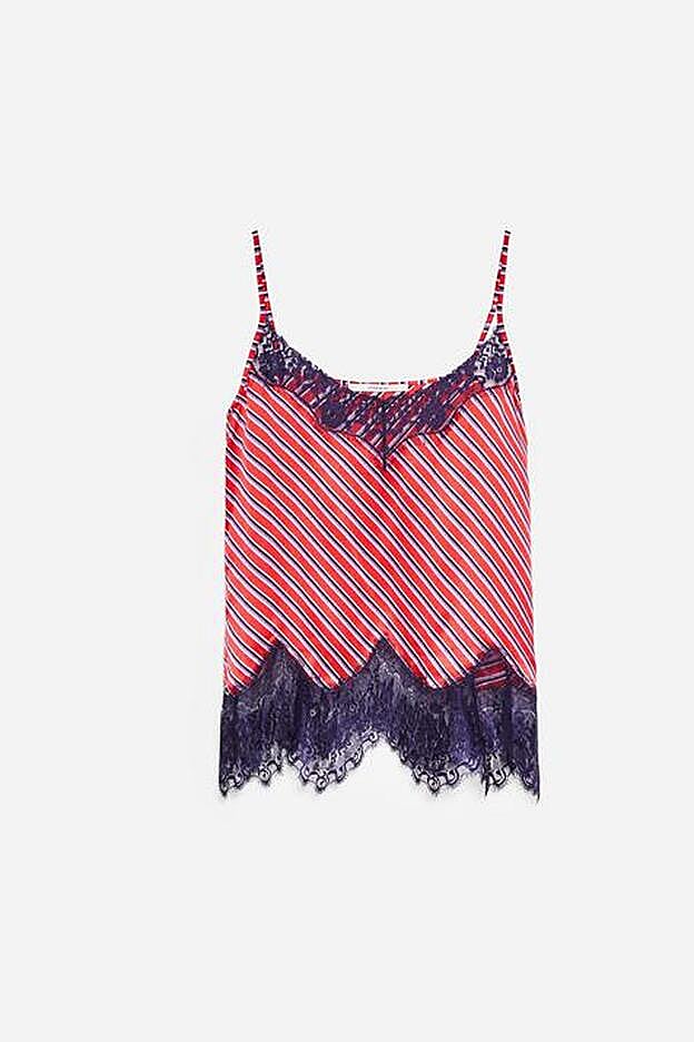 Top lencero con raya diplomática, 59 euros.