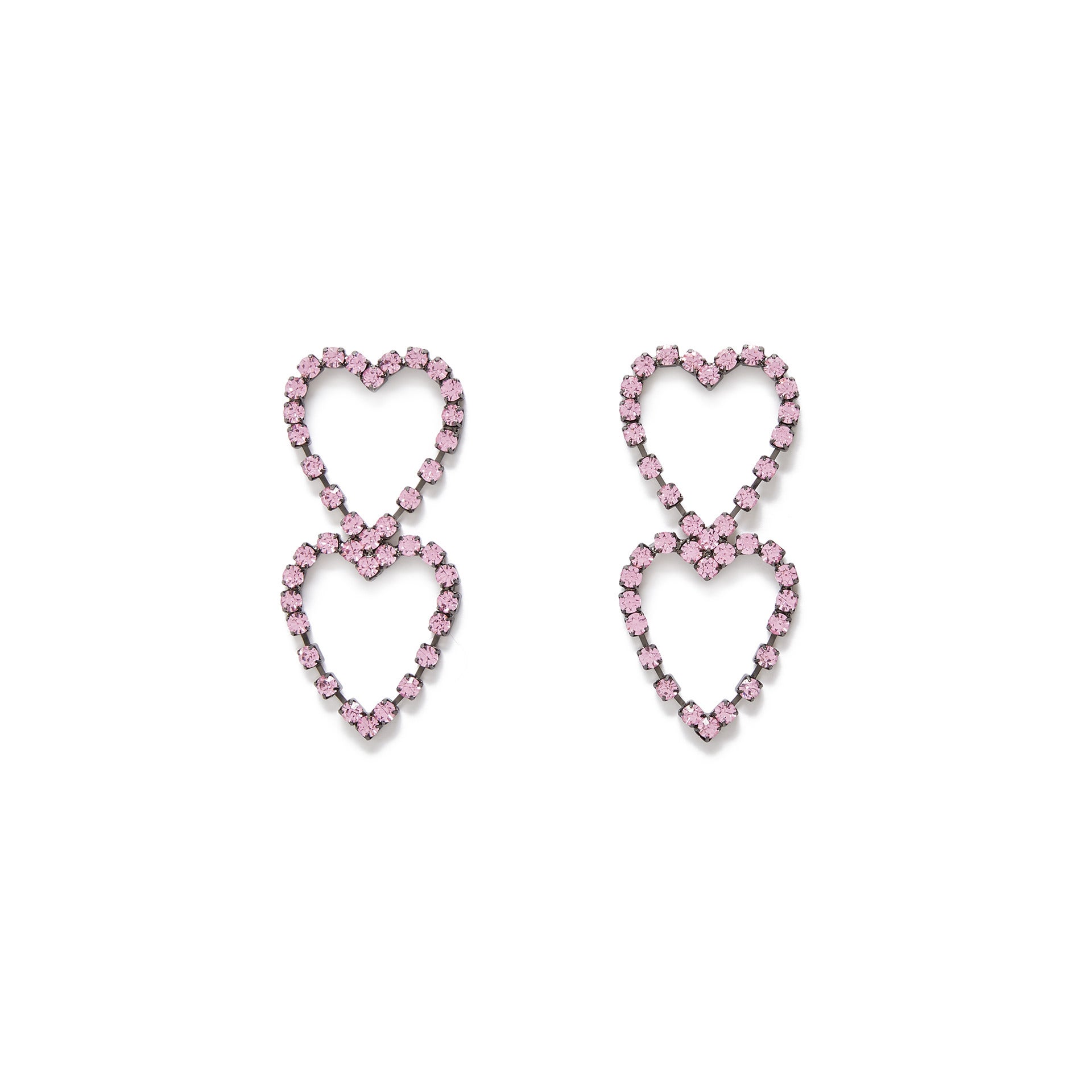 Cristales rosa. Otra opción de Bimba y Lola (39 euros), con dos corazones enlazados, perfectos para una cita romántica. O para buscarla.