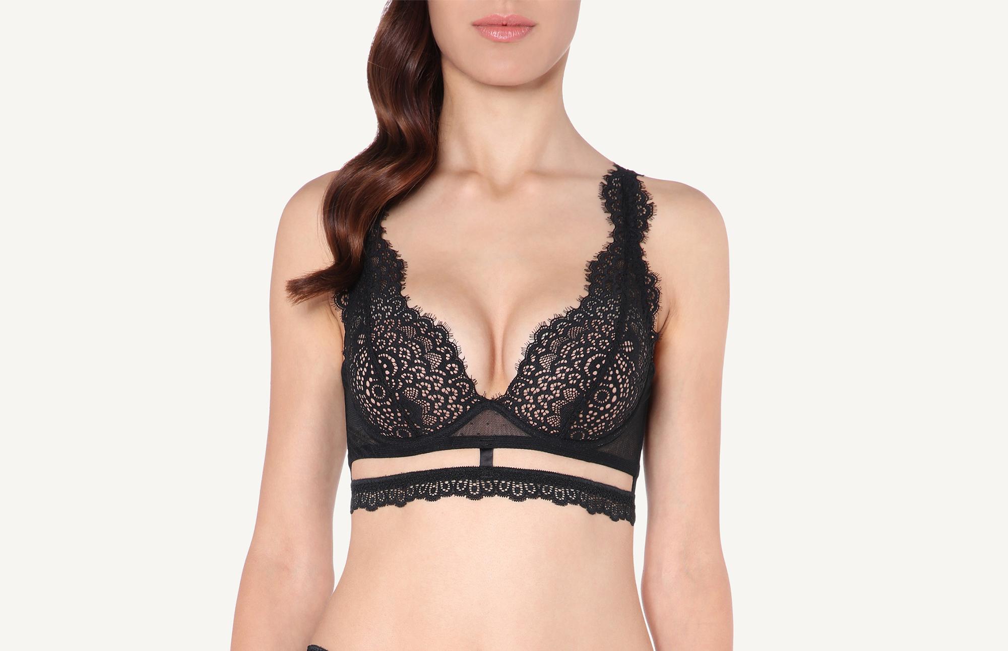 Sujetador lencero con transparencias de Intimissimi: 39,90 euros.