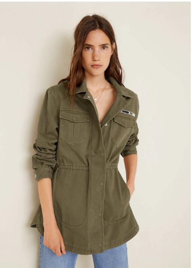 Parka verde militar de Mango: 25,95 euros,