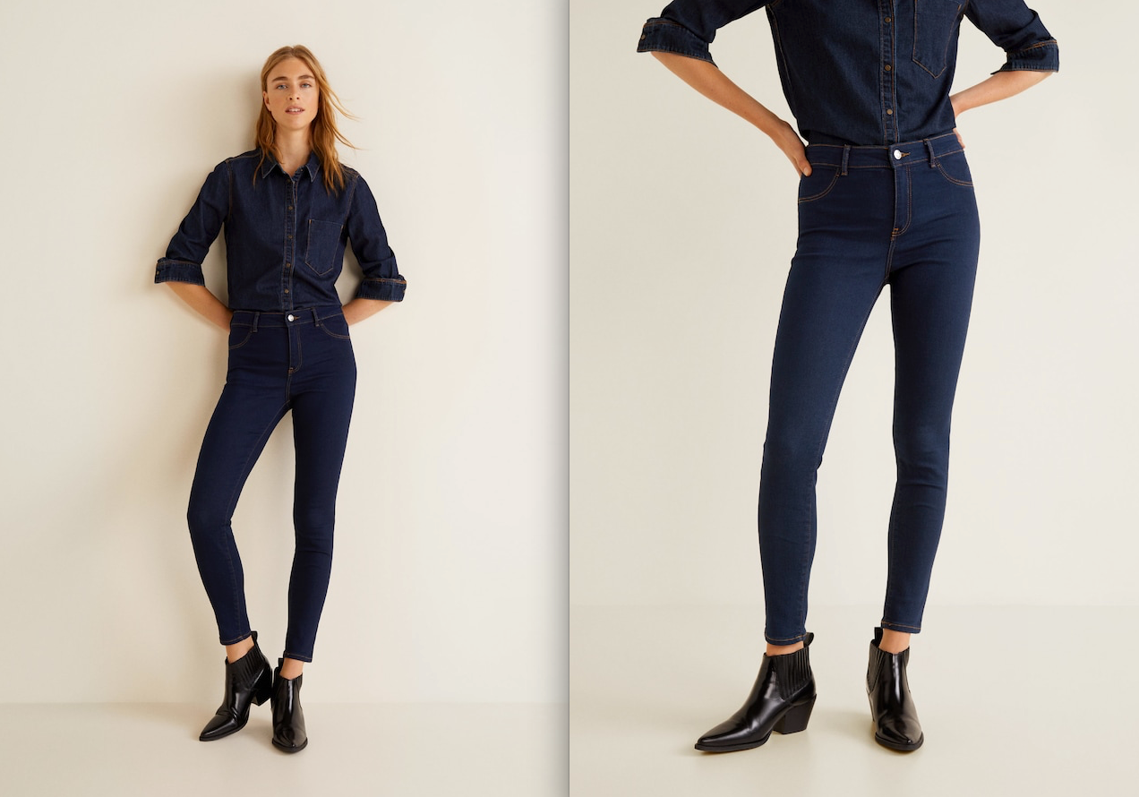 Atención a estos skinny que Kate Moss adoraría instantáneamente: además de un color azul oscuro fantástico, te los llevas por 12,59 euros. Por suerte, aunque la tendencia insiste en los vaqueros retro, podemos seguir recurriendo al revival de los 90 para llevar estos pitillo tranquilamente. Se llevan todos.