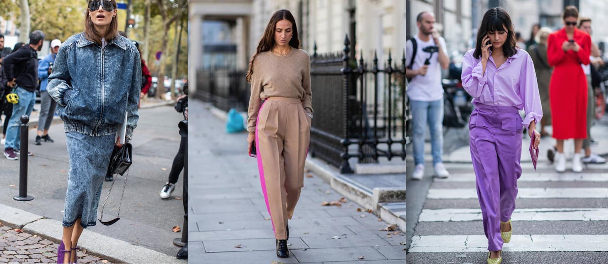 Es el momento de llevar al extremo el doble o triple denim, en estilismos que solo salen del tejido vaquero en los complementos. En los looks con pantalones, jerseys y camisas en la misma tonalidad son siempre nuestras aliadas: que no nos dé miedo que los tonos sean ligeramente distintos. El efecto es prácticamente el mismo