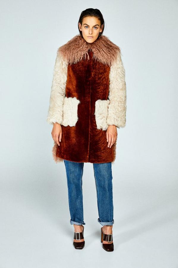 Abrigo largo patch, 399,99 euros.