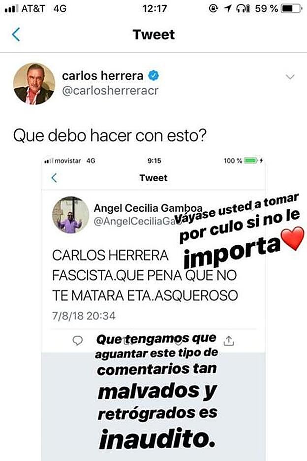 Rocío Crusset defendió a su padre a través de varios 'stories' de Instagram.