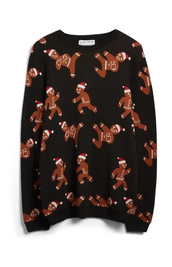 Jersey con estampado de galletas de gengibre: 12 euros.