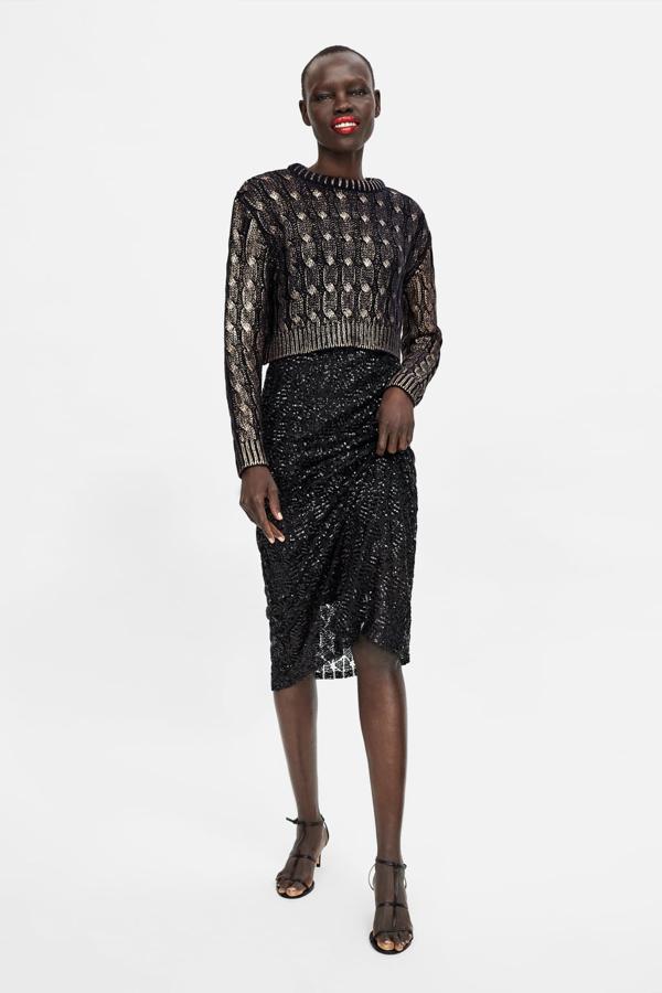 Jersey de ochos con brillos, 25,95 euros.