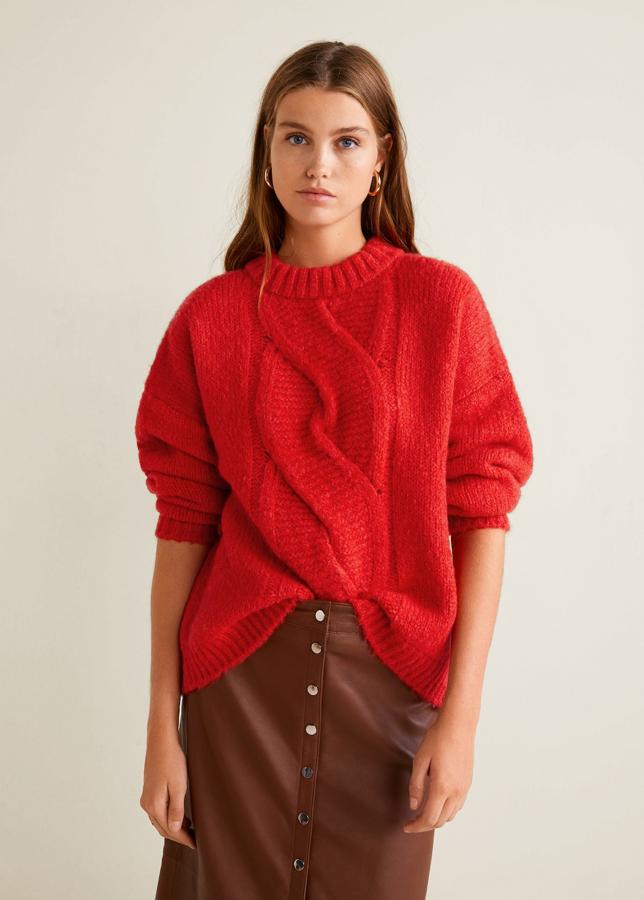 Jersey de punto con diseño de ochos, 35,99 euros.