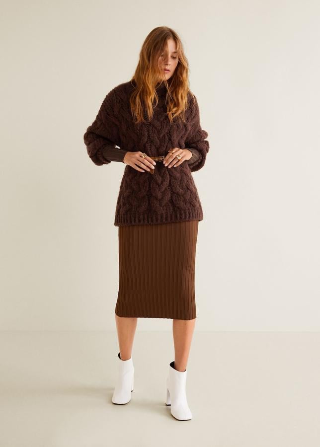 Jersey de punto trenzado, 39,99 euros.