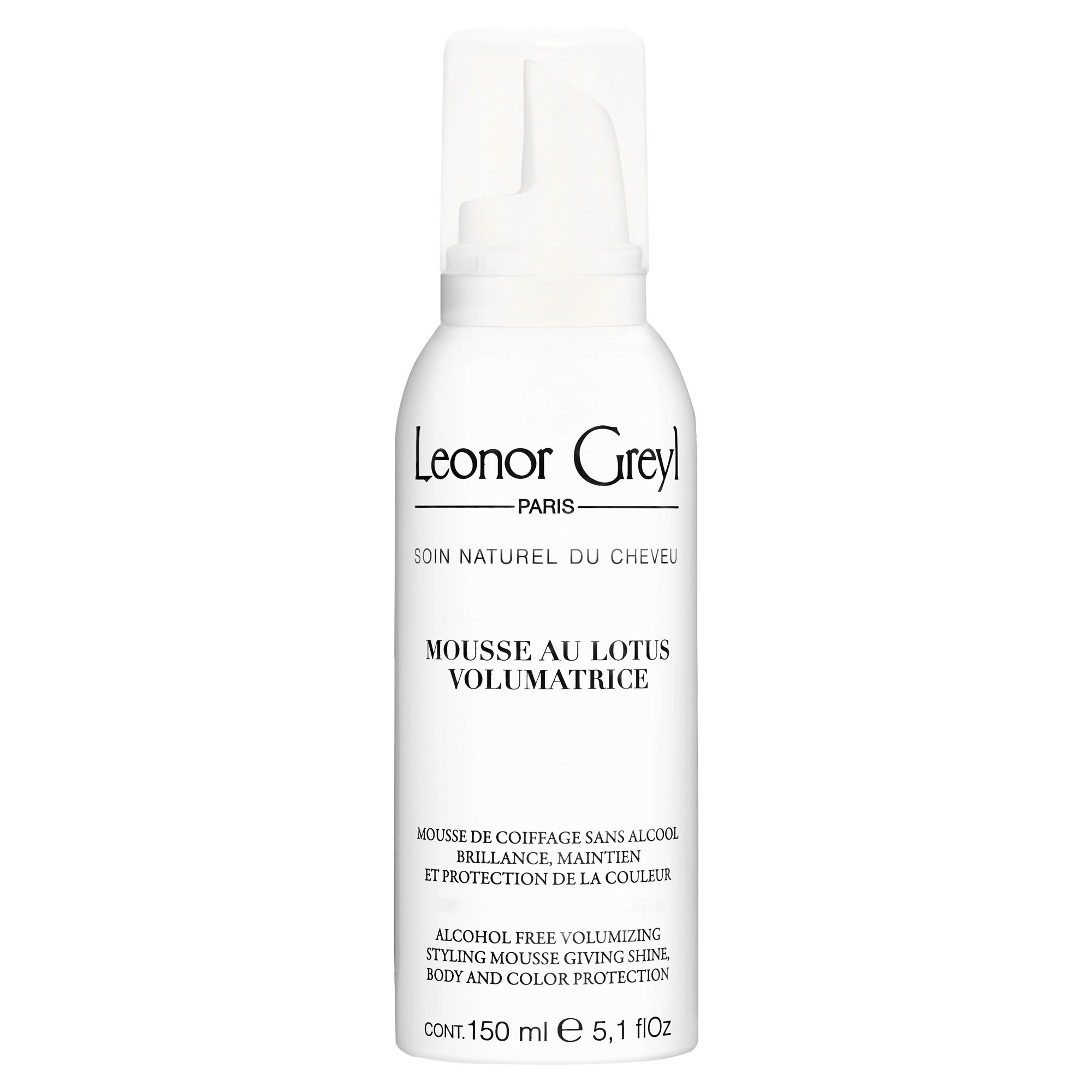 Espuma volumizadora Mousse au Lotus Volumatrice de Leonor Greyl: protege el pelo de la radiación UV gracias a las semillas de moringa (29,60 €.)