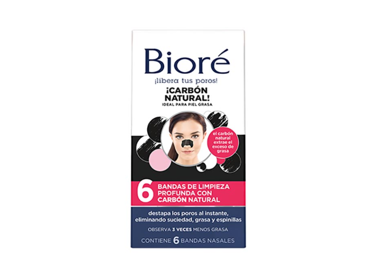 La banda de carbón natural, conocido por su capacidad para extraer y atrapar impurezas profundas, asegura eliminar semanas de suciedad acumulada en los poros, con una sola banda limpiadora. Las bandas extraen la grasa y las impurezas que forman espinillas, dejando la piel con sensación fresca, limpia y tres veces menos grasa. 6 unidades.