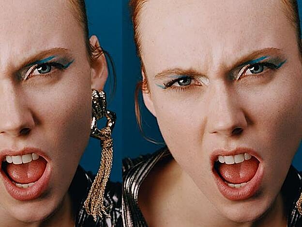 El original maquillaje de una modelo de Zara en una campaña de esta temporada.