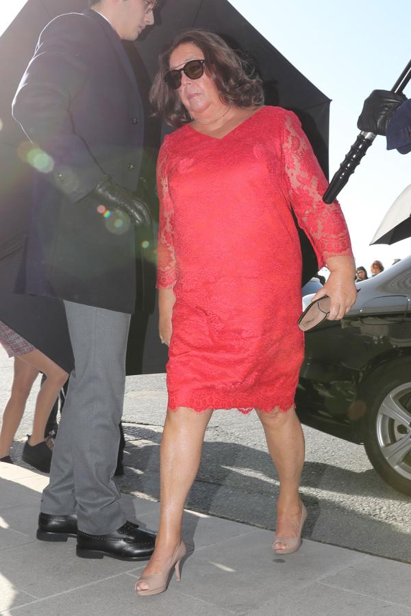 Dolores Ortega, prima de Marta Ortega, a su llegada a la boda de la heredera del imperio Inditex con Carlos Torretta.