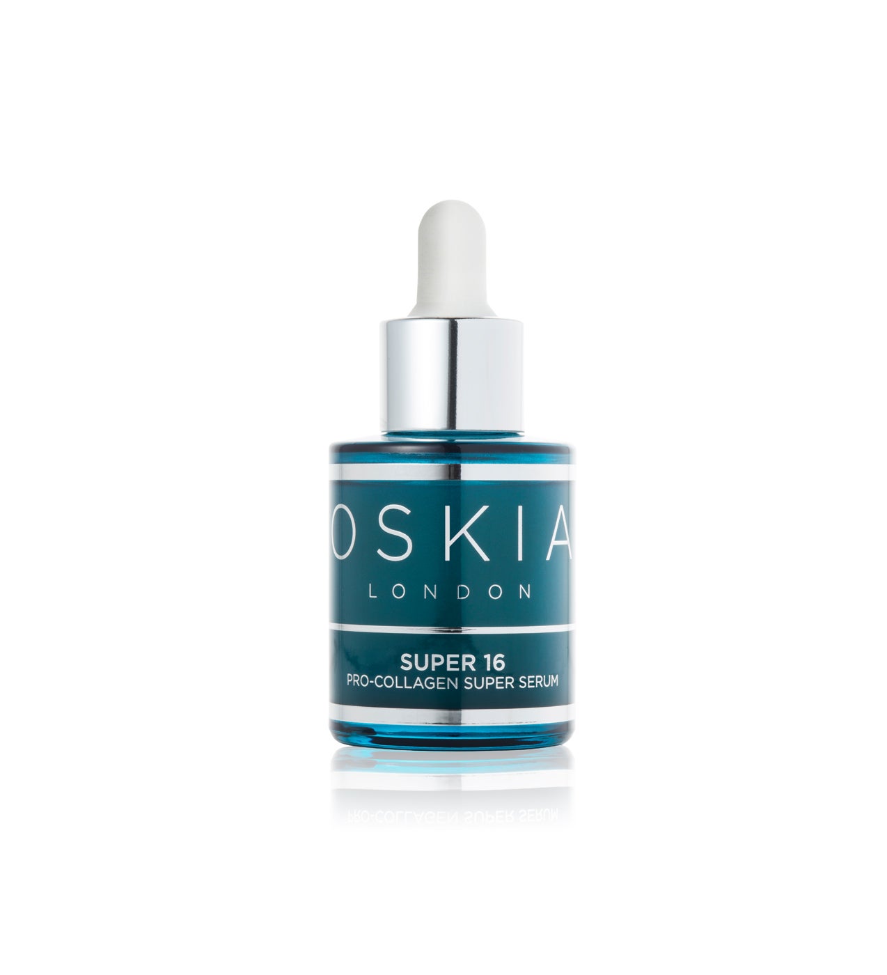 Con un 98% de ingredientes naturales, libre de parabenos y sulfatos, el sérum Super 16 de Oskia está pensado para estimular el colágeno y cuidar las pieles maduras, con una alta concentración de bakuchiol para incrementar y mejorar el colágeno tipo I, III y IV. (106 €).