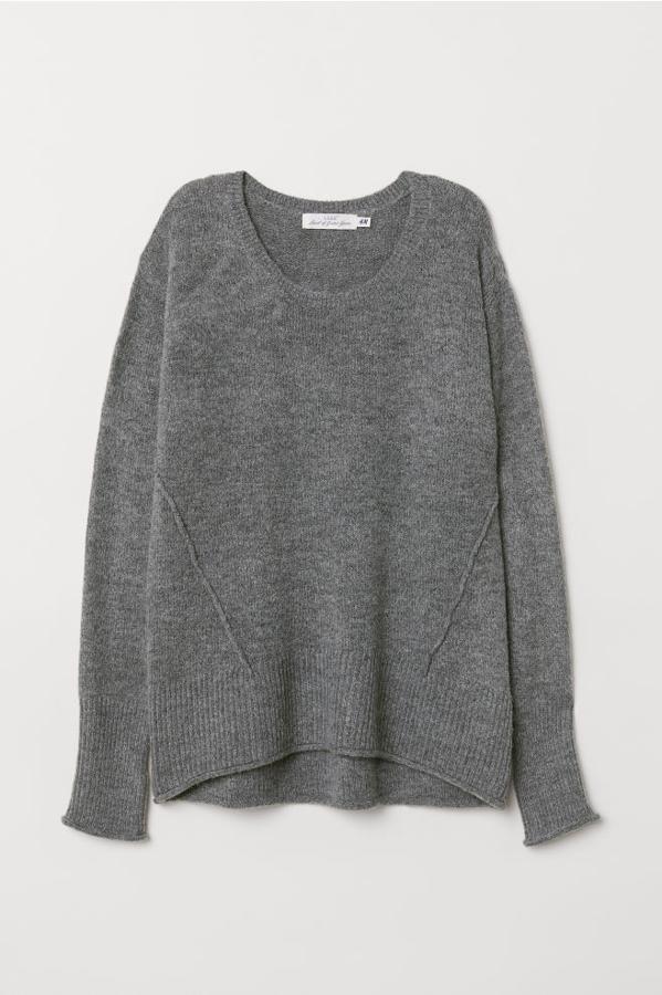 Jersey de punto en color gris, 19,99 euros (563 veces guardado).