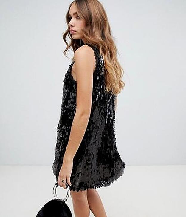 Vestido lentejuelas de ASOS.