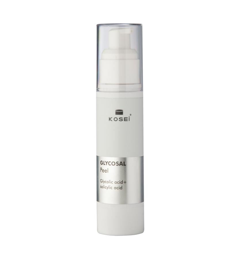 Glycosal Peel de Kosei combina ácido glicólico (un AHA) con un ácido salicílico (un beta-alfahidroxiácido), para una suave exfoliación (25,44 €).