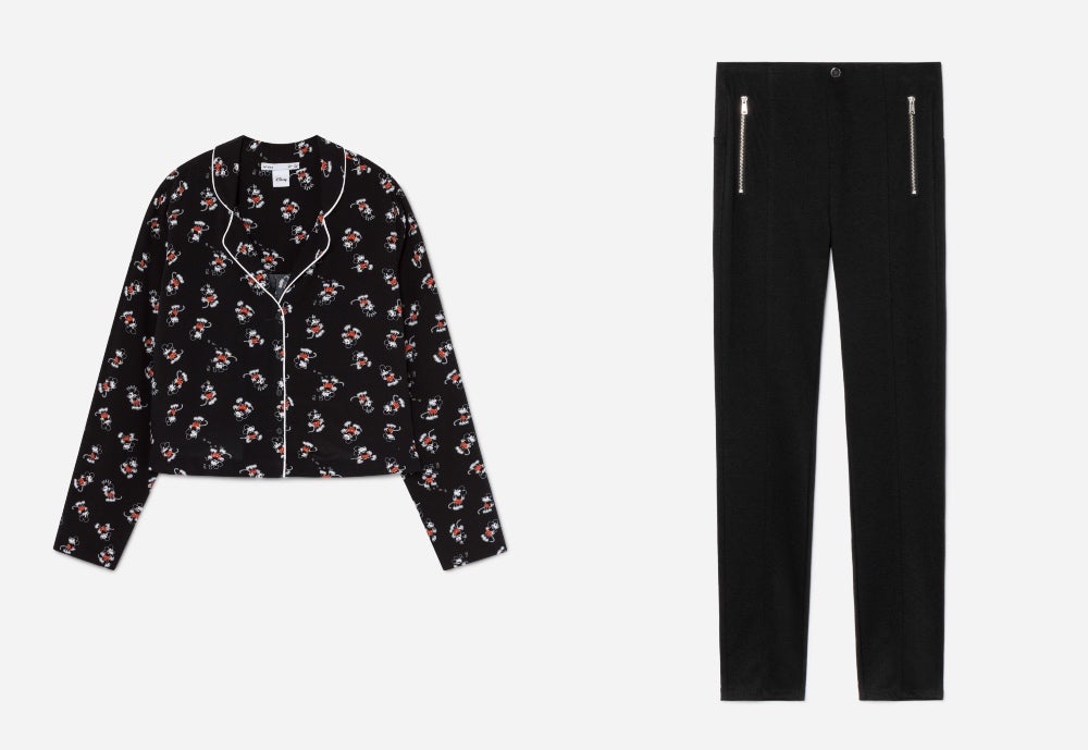 Camisa de Lefties con estampado de Mickey: 17 euros. Legging con cremalleras de Lefties: 9,50 euros.