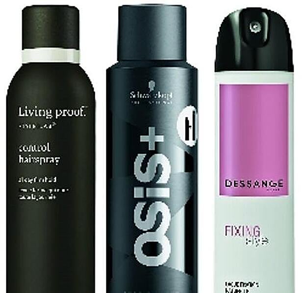 Control Hairspray de Living Proof (25 €). Laca de Fijación de Dessange (22 €). OSiS+ Session Label Super Dry Memory Net de Schwarzkopf Professional (14,27 €).