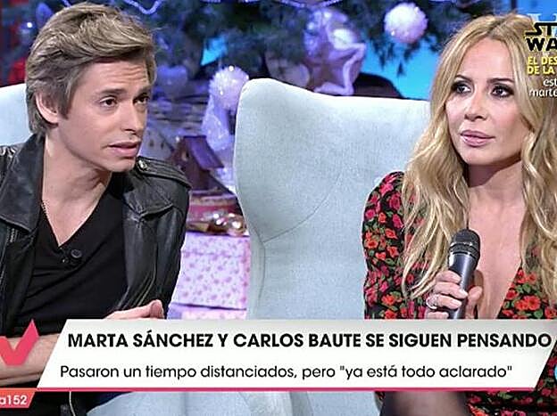 Marta Sánchez y Carlos Baute han hablado sobre la gran química que existe entre ellos después de sus dos trabajos musicales juntos.