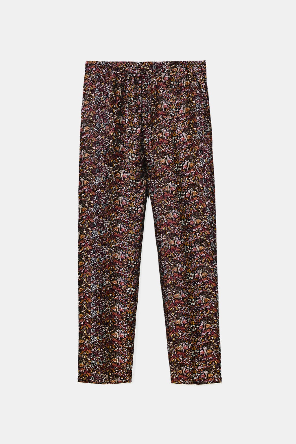 Pantalón jacquard floral de Zara: 29,95 euros.