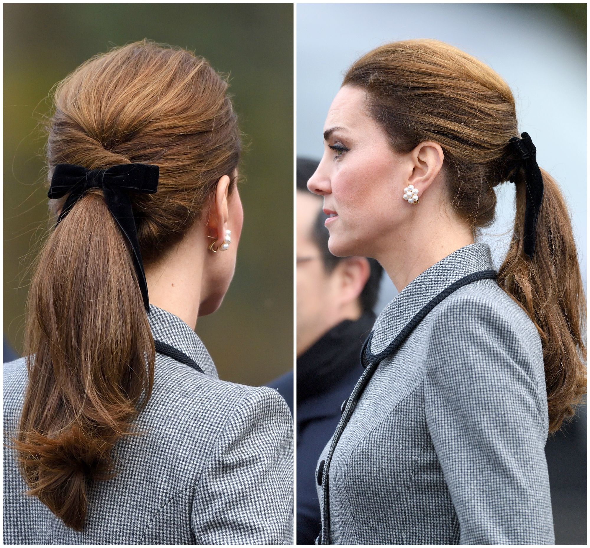 La coleta con volumen es el peinado perfecto para si, incluso Nochevieja, es uno de esos bad hair days. Peina todo tu cabello hacia atrás y ahuécalo con un peine. Después recógelo con la ayuda de un coletero y decóralo si te apete como Kate Middleton, con un lazo al más puro estilo parisino. Utiliza un texturizador para dar esa sensanción de volumen y naturalidad.