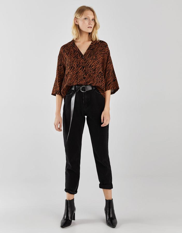 Camisa con estampado de cebra, 12,59 euros.