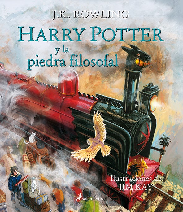 Harry Potter y la piedra filosofal. J.K. Rowling, Salamandra.Solo había una cosa que pudiera traer más magia a la serie Harry Potter: las preciosistas ilustraciones del maestro Jim Kay.