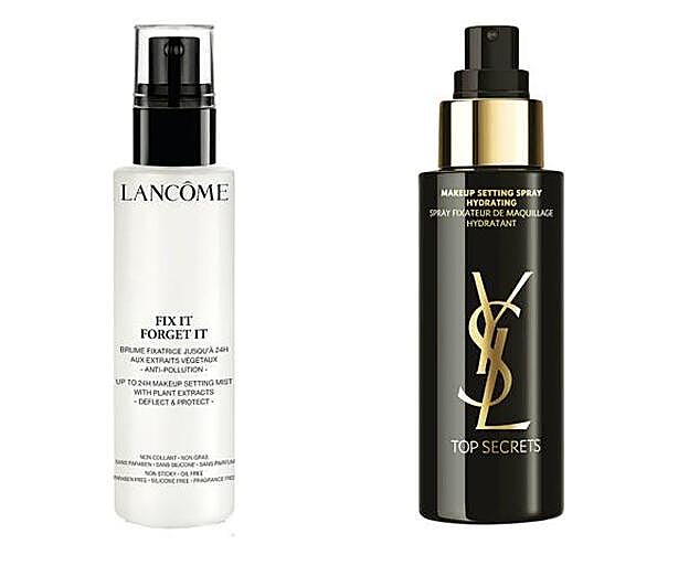 1. Fix It Forget It Setting Spray de Lancôme (34 €). 2. Top Secrets Setting Spray de Yves Saint Laurent (56,70 €)