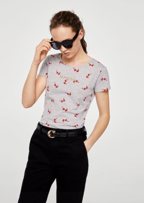 Camiseta estampada de Mango: 3,99 euros.