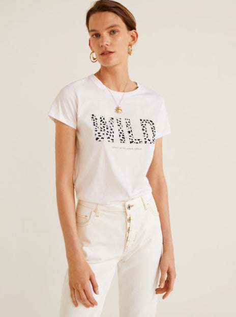 Camiseta de algodón orgánico con estampado de leopardo:4,99 euros.