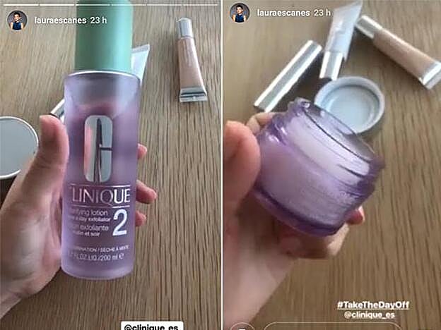 Laura Escanes ha compartido a través de 'stories' su dos imprescindibles de limpieza facial.