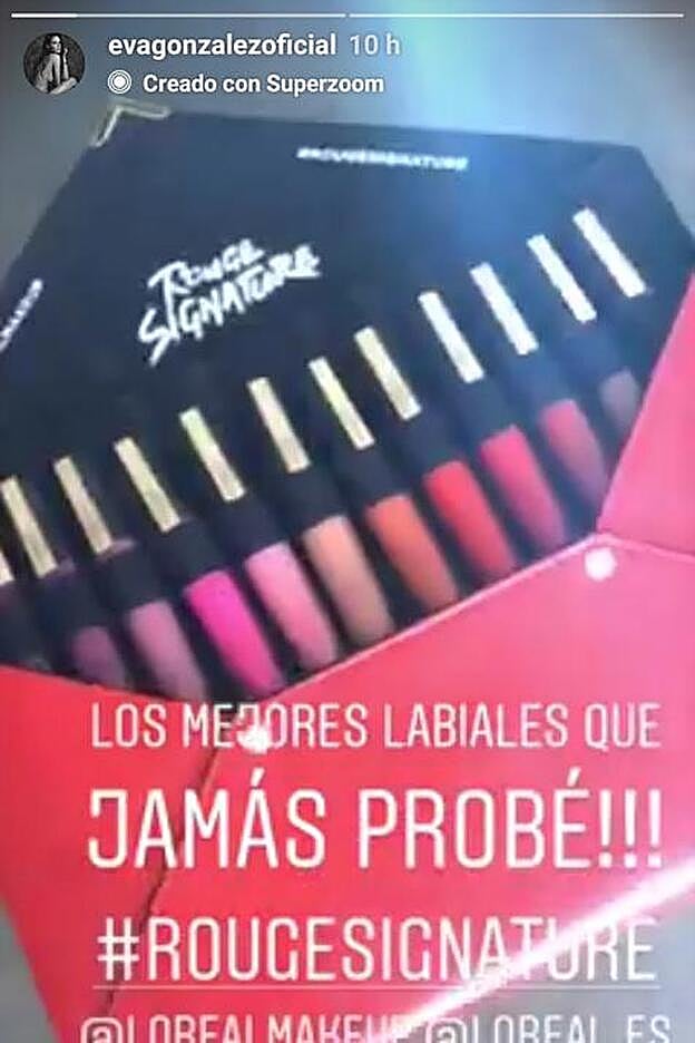 Eva González compartía esta publicación en Instagram 'stories'.