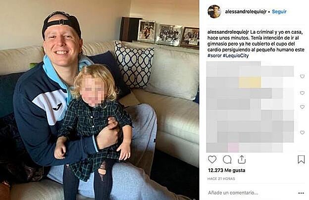 Álex Lequio con su hermana Ginevra, con la que aún no había mostrado ninguna foto.