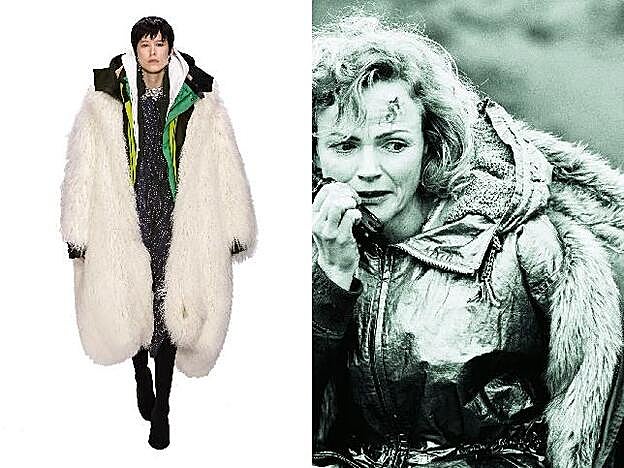 Balenciaga y Black Mirror. Realidades inclementes o directamente postapocalípticas requieren capas y capas de protección, un estilo que Balenciaga no deja de actualizar.