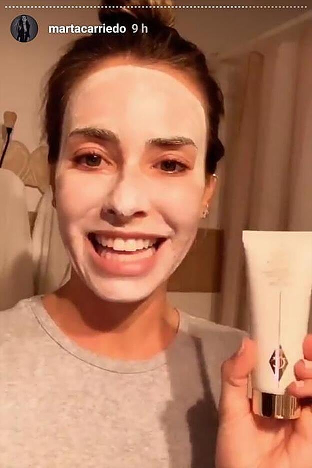 Marta Carriedo ha revelado su secreto de belleza a través de uno de sus 'stories' recientes de Instagram.