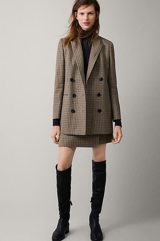 El conjunto con americana "slim fit" de Massimo Dutti.