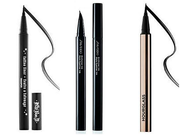 1. Eyeliner Líquido Tattoo Liner de Kat Von D. De venta en Sephora. (20,55 euros). 2. Archliner Eyeliner de Shiseido. En Primor. (24 euros). 3. Voyeur Waterproof Liquid Liner de Hourglass. (34,55 euros).
