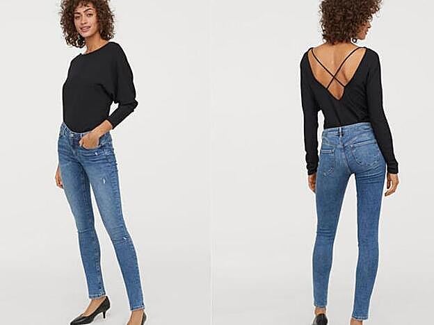 Push up Jeggings Low Waist en color claro, 24,99 euros.