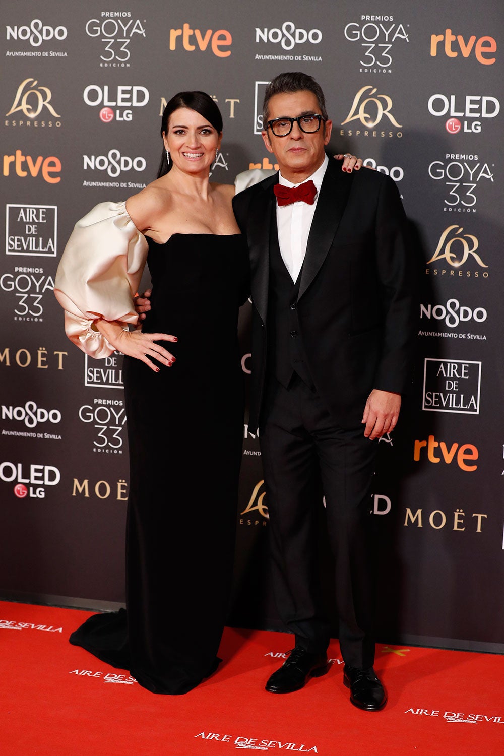 Silvia Abril y Andreu Buenfuente en la alfombra roja de los Premios Goya 2019.
