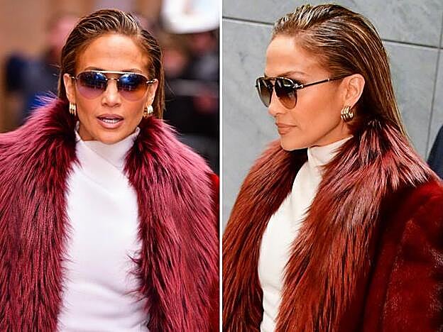 El peinado wet de Jennifer López es perfecto para disimular el pelo sucio.