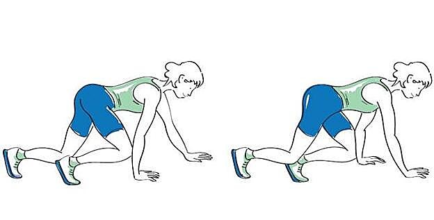 Ilustración de Sergio Arango. Postura para tonificar.