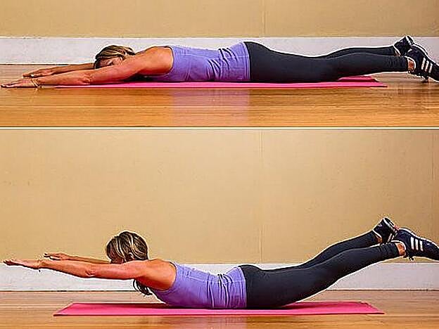 Ejercicios para levanta el pecho: Superman