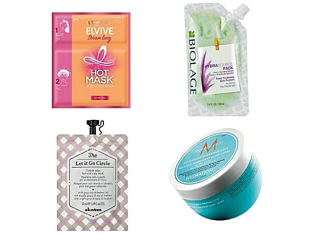 1. Elvive Dream long Hot Mask de L’Oréal Paris (3,99 €). 2. Deep Treatment Hydrasource Pack de Biolage (16 €). 3. Mascarilla Let it Go Circle de Davines (8,70 €). 4. Weightless Mask de Moroccanoil (41 €).